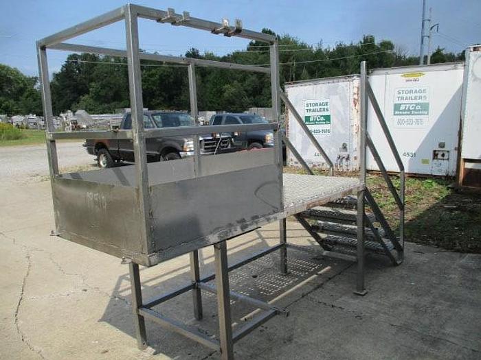 Used Work Platform; Stainless Steel, 7' 6"Lx3'W