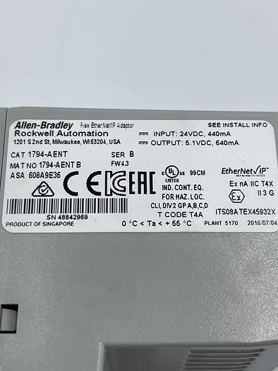 Used Allen-Bradley 1794-AENT SER B