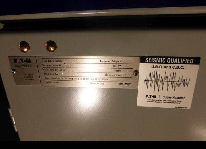 Used 2007 Eaton Cutelr Hammer  15Kv Breaker Line up