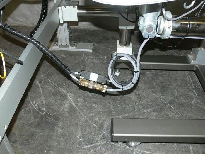 Used Accraply Pressure sensitive Side Labeler MSNO6799 w/ Dorner 2200 Conveyor