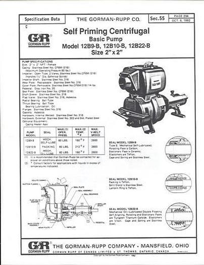 Used Gorman Rupp 12B9B Trash Pump, 2x2 #13830