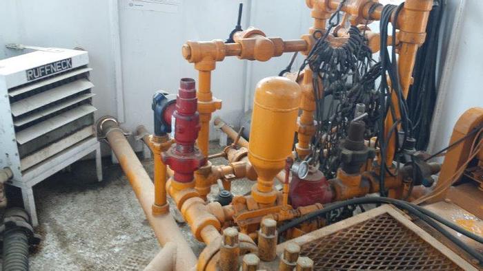 Used National JWS-165-L, 4x5 Triplex Mud Pump Package