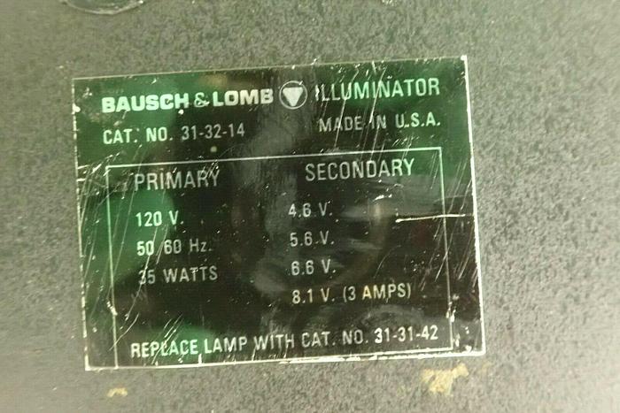 Used Bausch & Lomb 31-32-14 Balplan Illuminator Microscope with (2) 10X WF Eyepieces