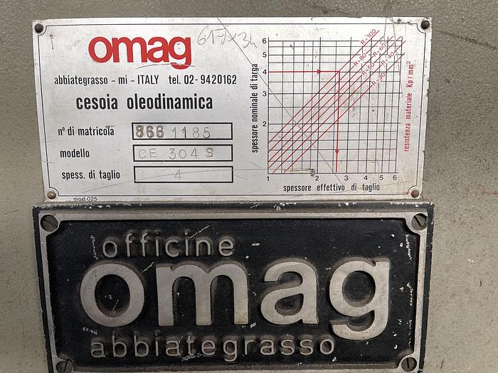 Buone Cesoia a Ghigliottina Oleodinamica OMAG CE 304 S