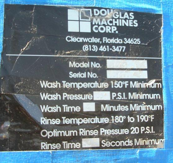 Used Washer, Parts, S/st, Cabinet, 40" X 66" X 84", Douglas, #C737925