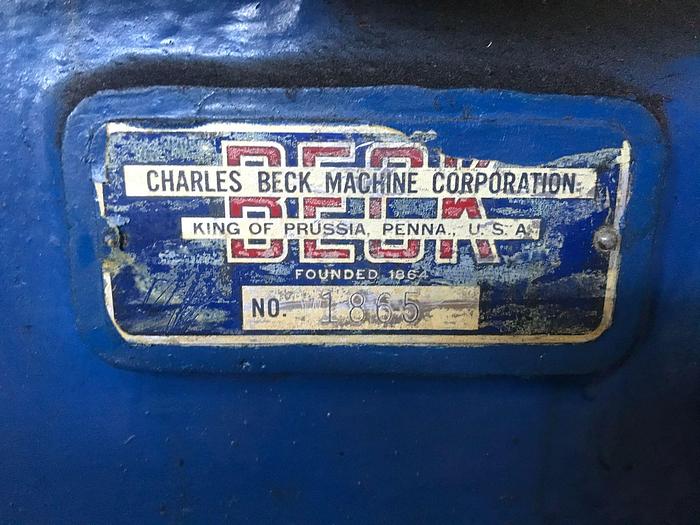 Used 62" BECK SINGLE ROTARY KNIFE SHEETER W/ OUTPUT CONVEYOR