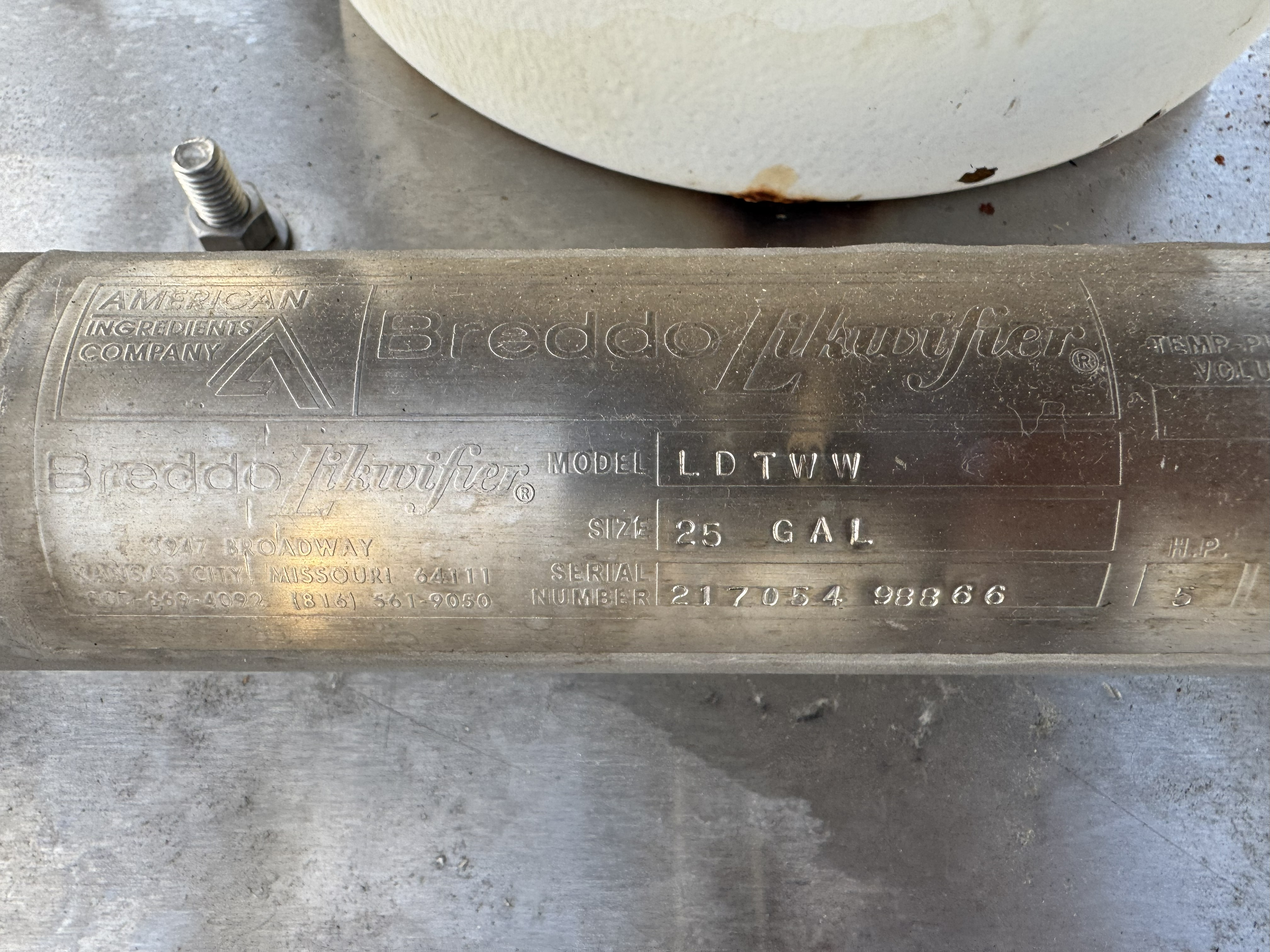 Tested 25 GALLON LIQUIFIER TANK