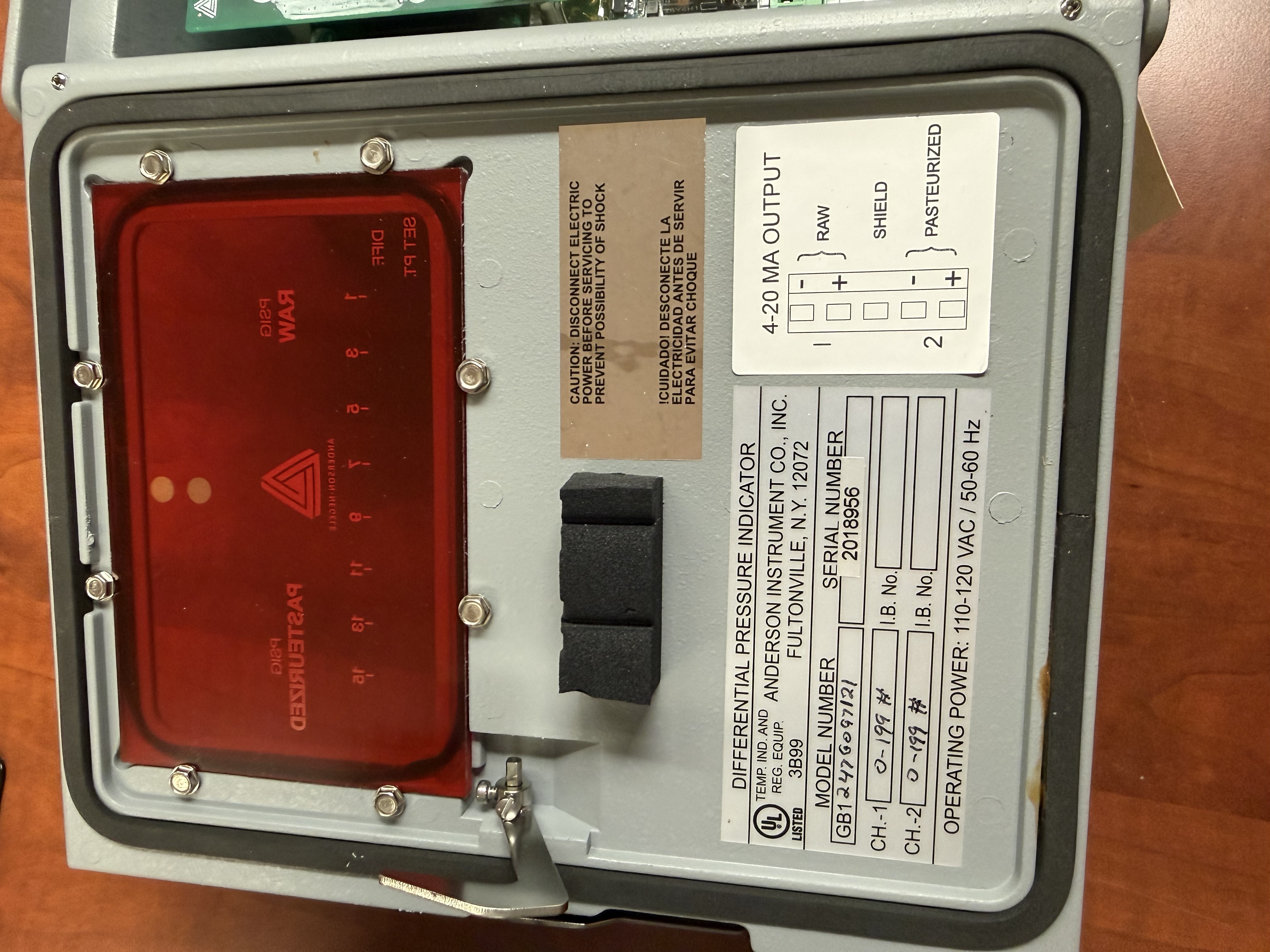 Tested ANDERSON INSTRUMENT GB1247G097121