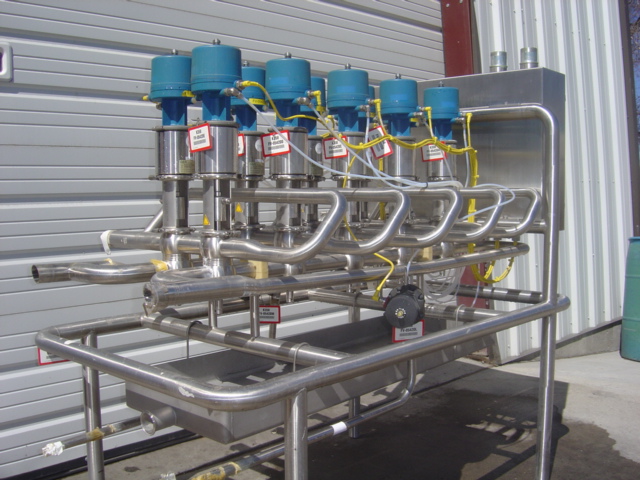 Used 5X2 CLUSTER OF 2" TUCHENHAGEN MIXPROOF VALVES