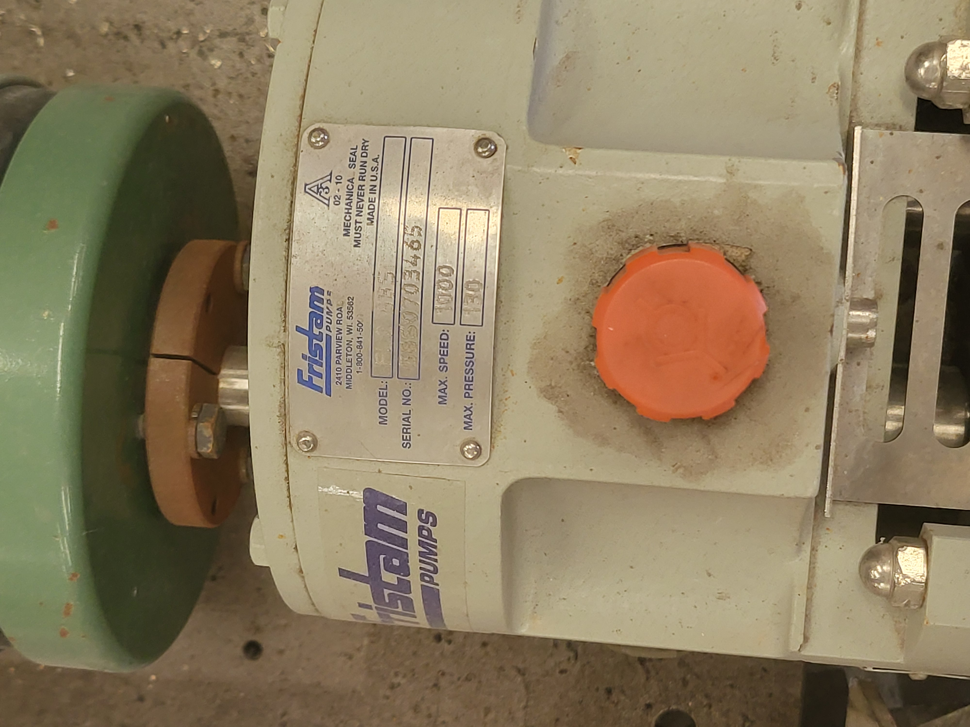 Refurbished FRISTAM FL2 POSITIVE DISPLACEMENT PUMP