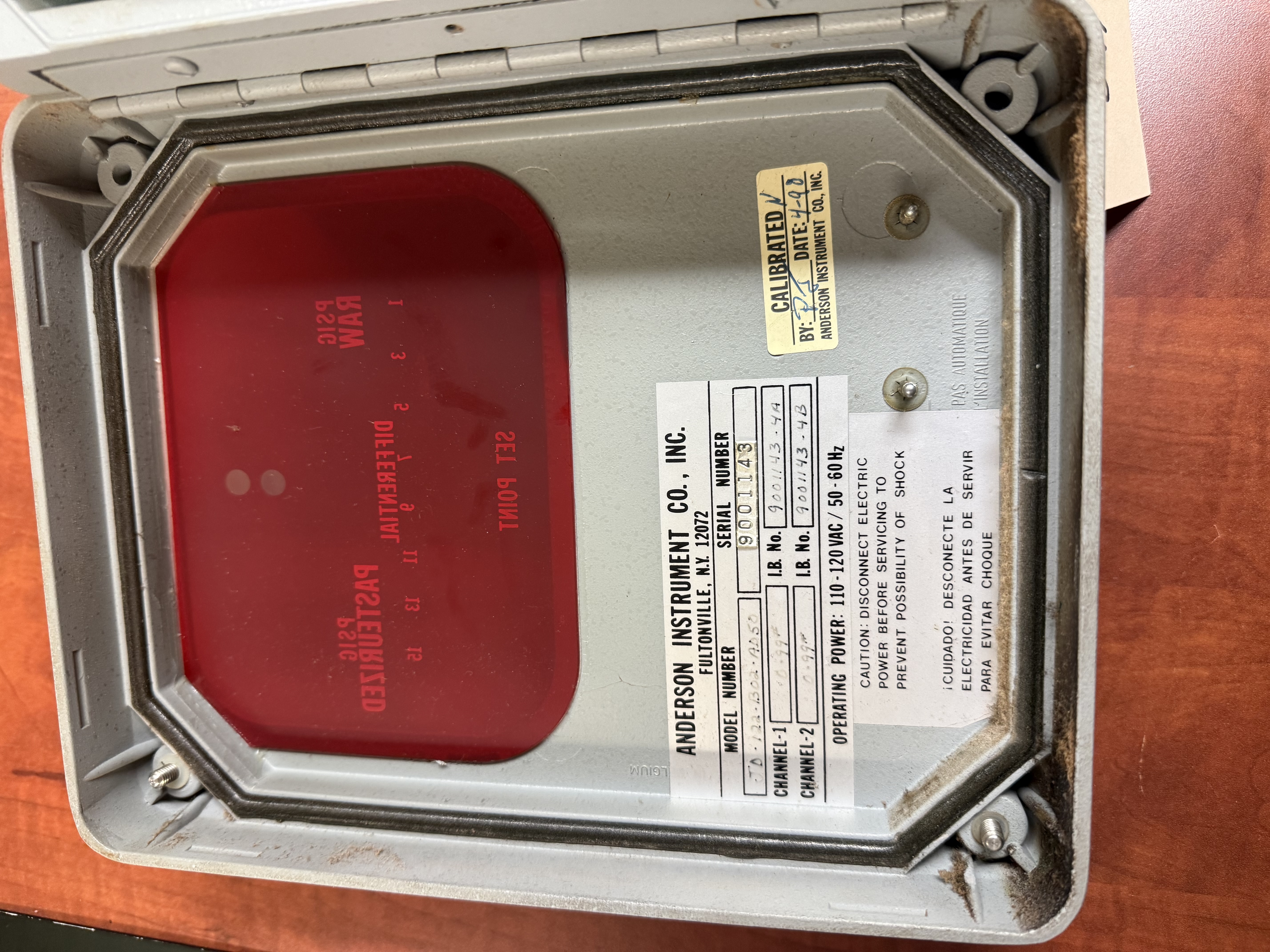 Tested ANDERSON INSTRUMENT JD122B02AD50