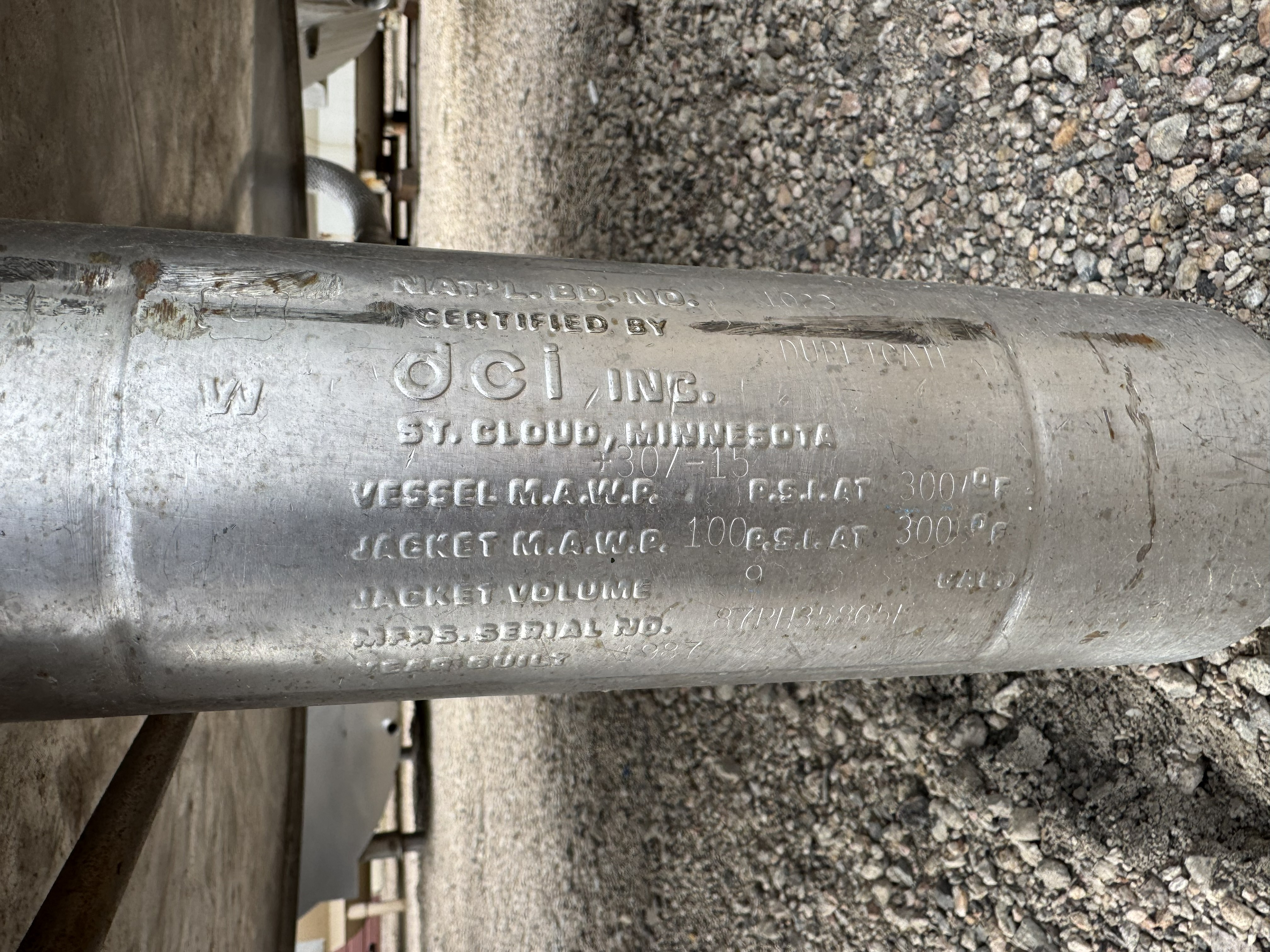 Used 2500 LITERS PROCESSOR TANK