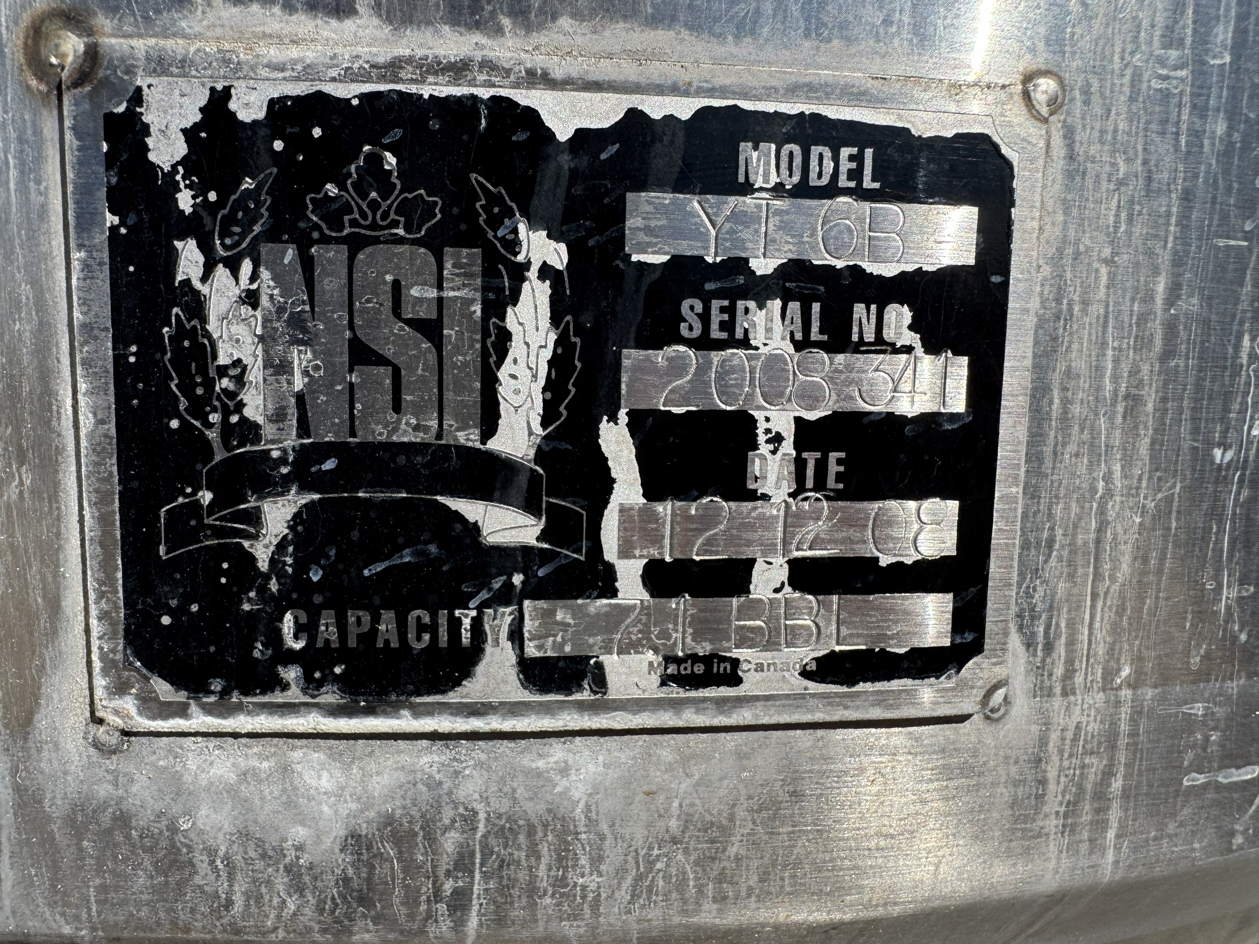 Refurbished 220 Gallon Fermenter Tank