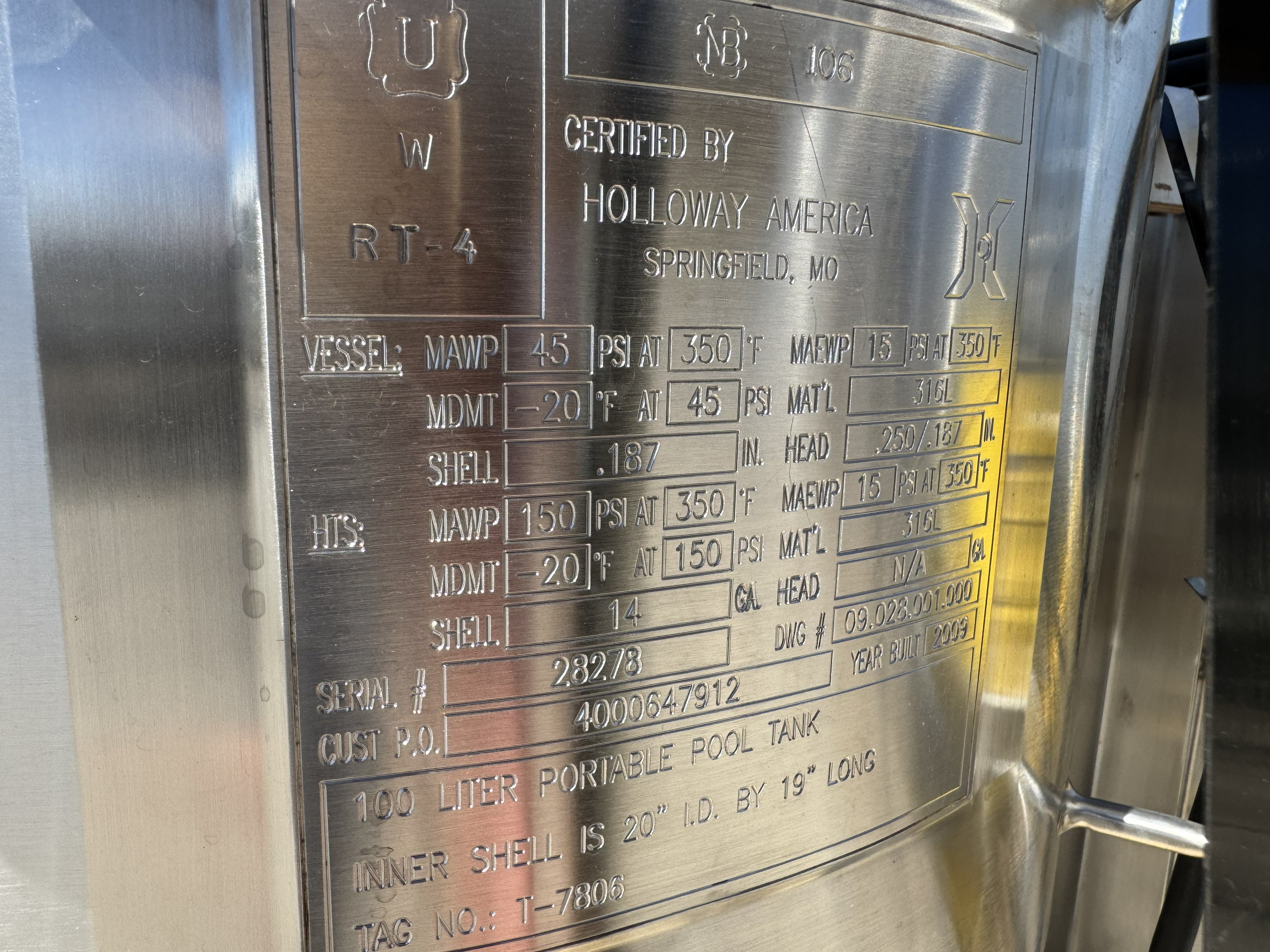 Tested 25 GALLON REACTOR TANK