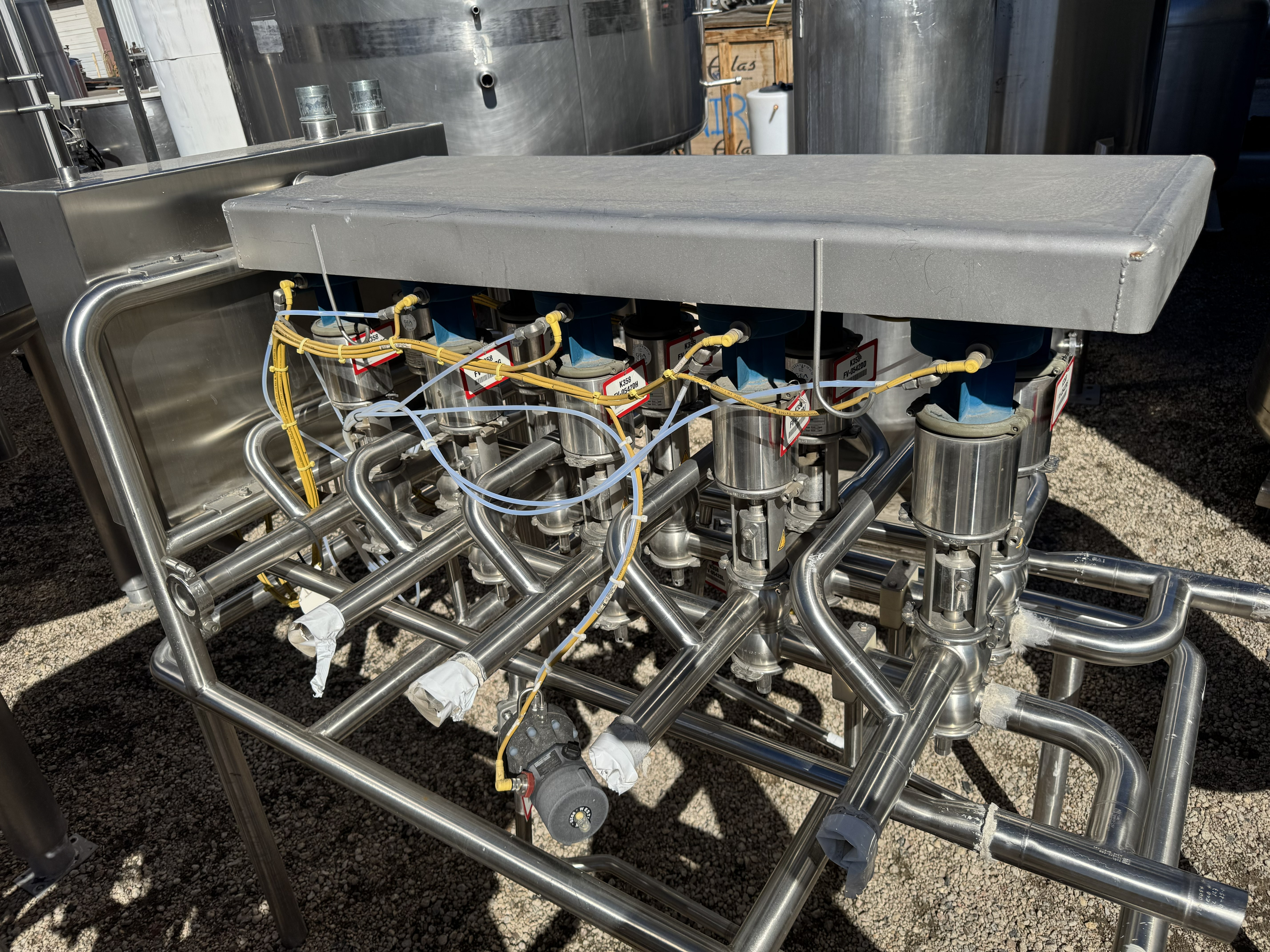 Used 5X2 CLUSTER OF 2" TUCHENHAGEN MIXPROOF VALVES