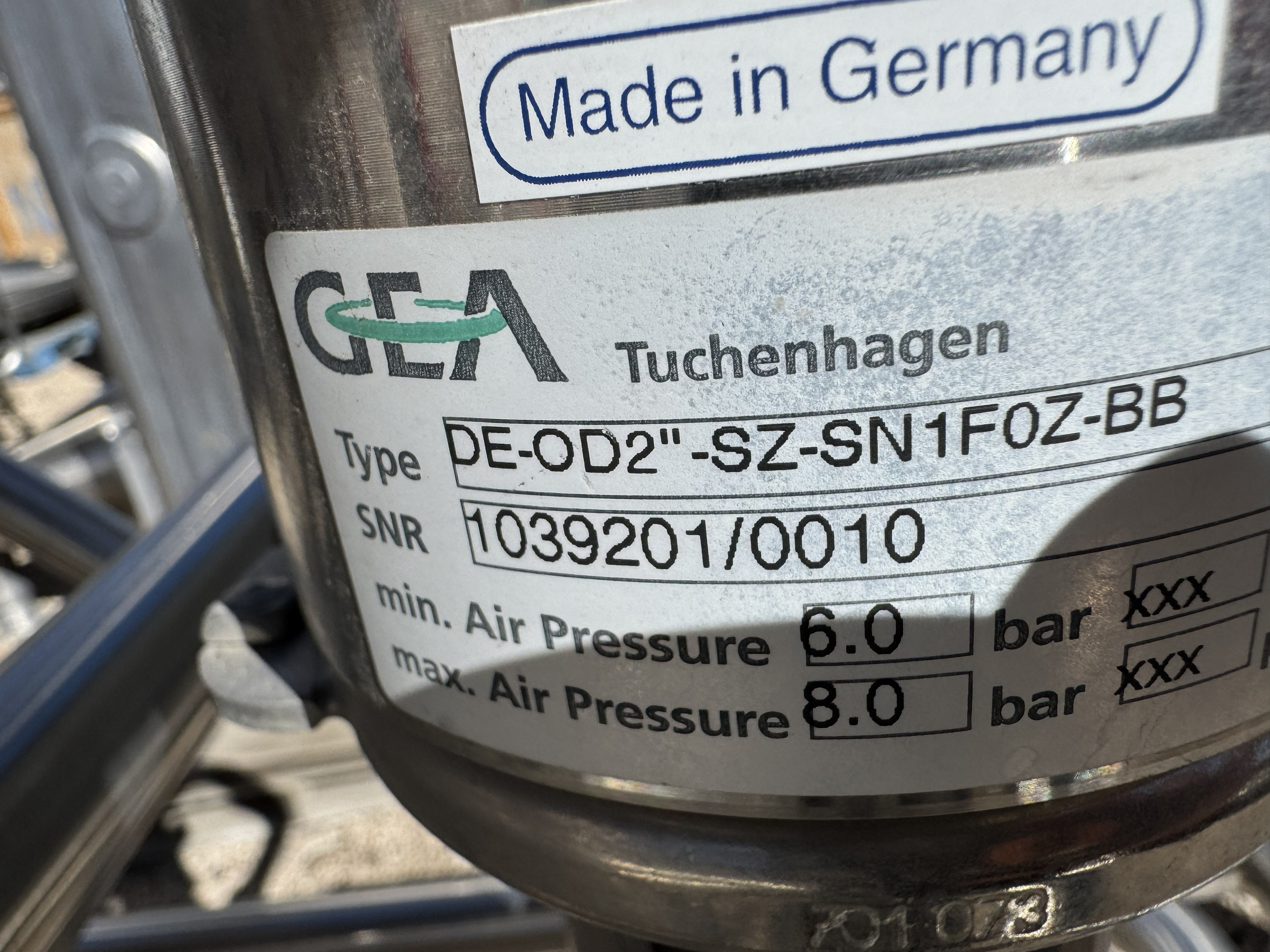 Used 5X2 CLUSTER OF 2" TUCHENHAGEN MIXPROOF VALVES