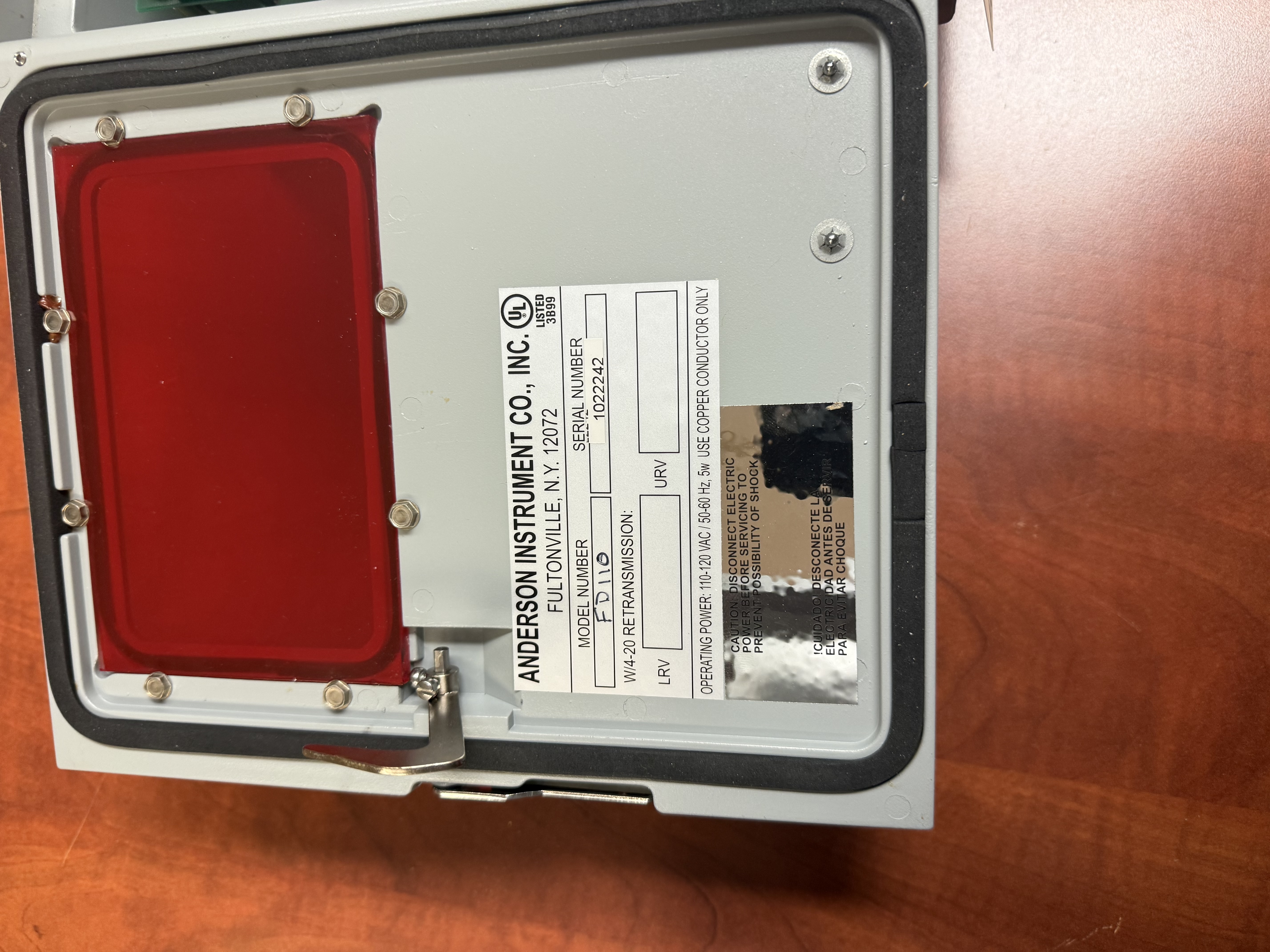 Tested ANDERSON INSTRUMENT FD110