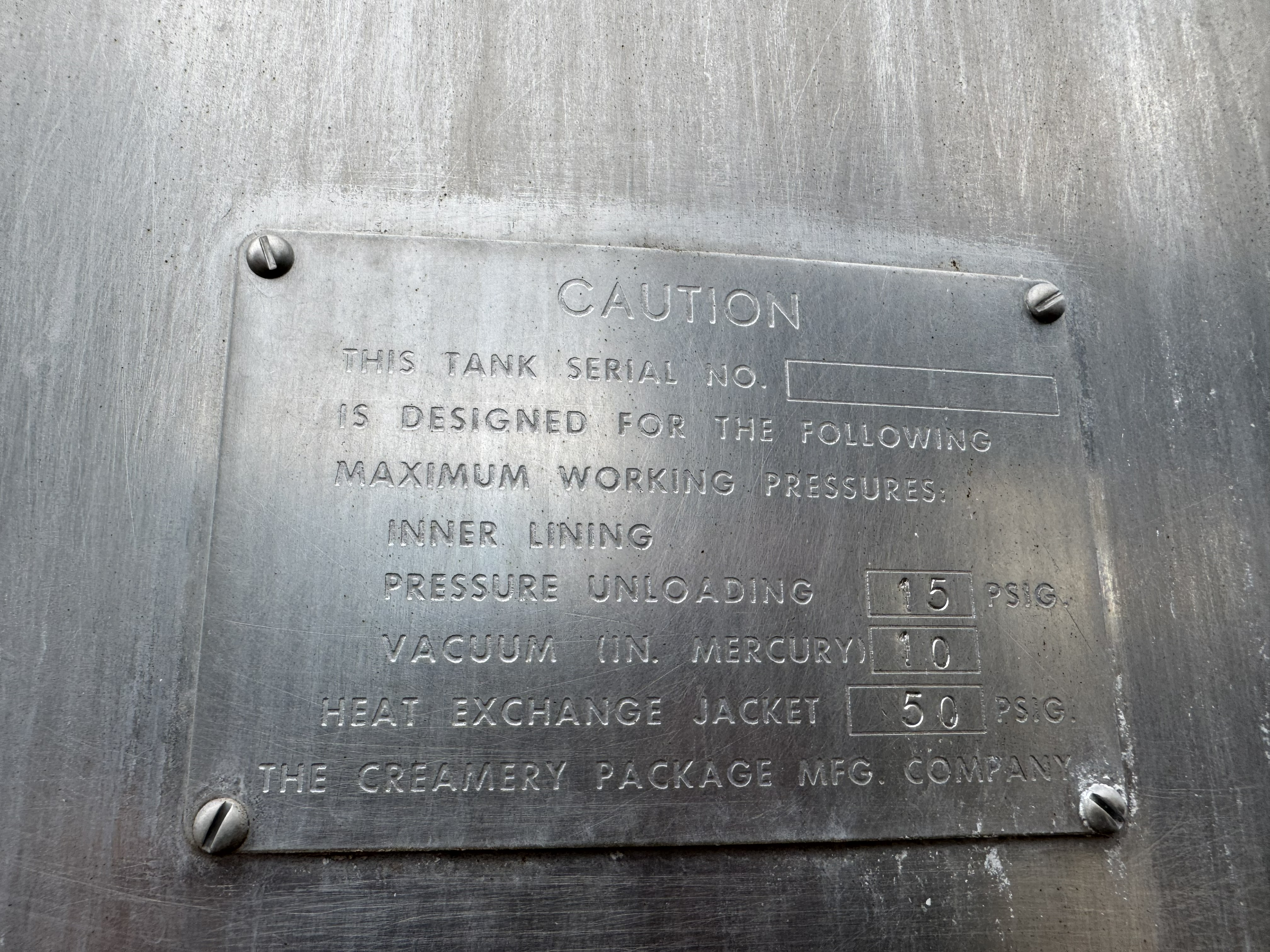 Used 1000 GALLON PROCESSOR