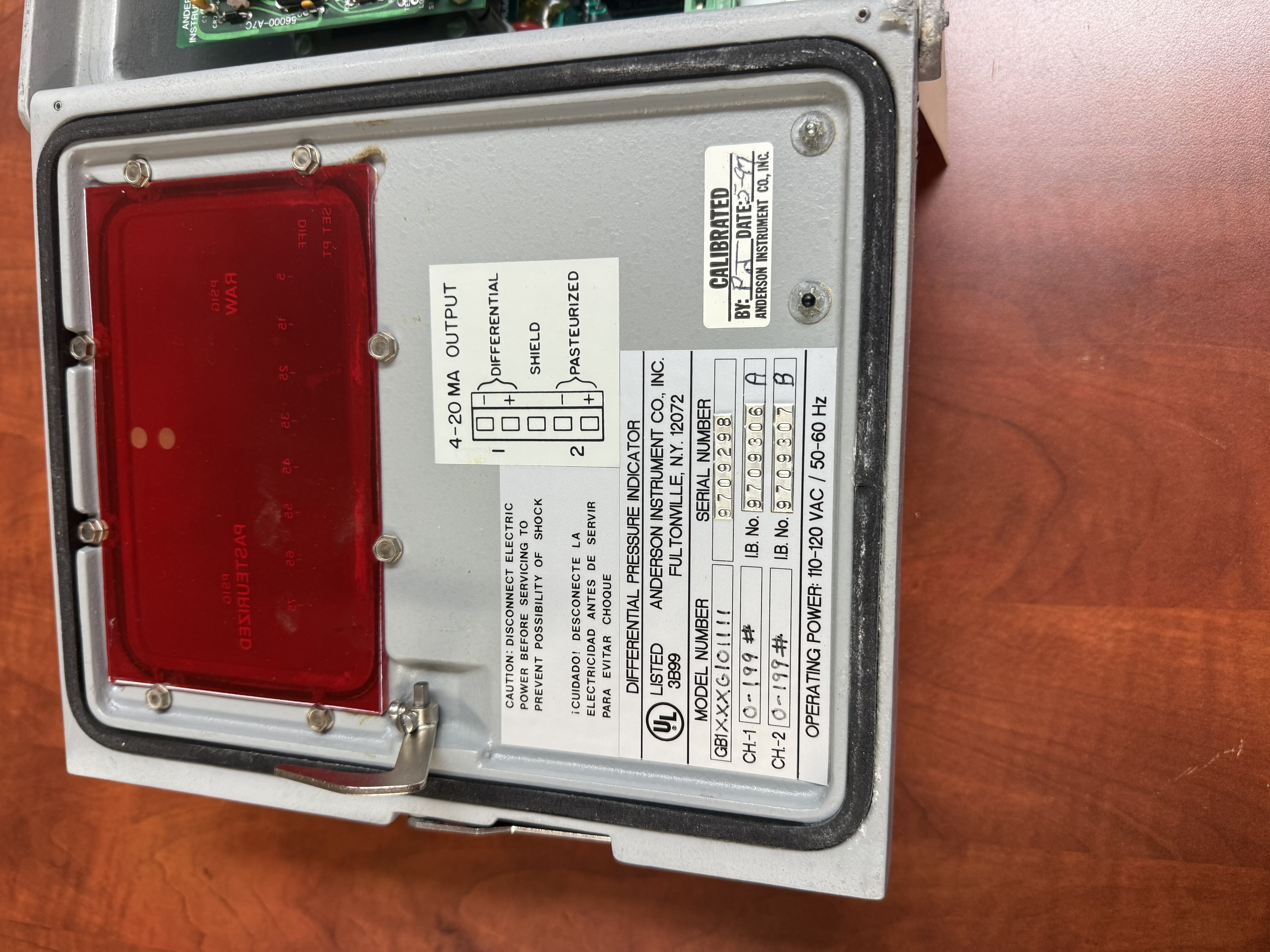 Tested ANDERSON INSTRUMENT GB1xxxG101111