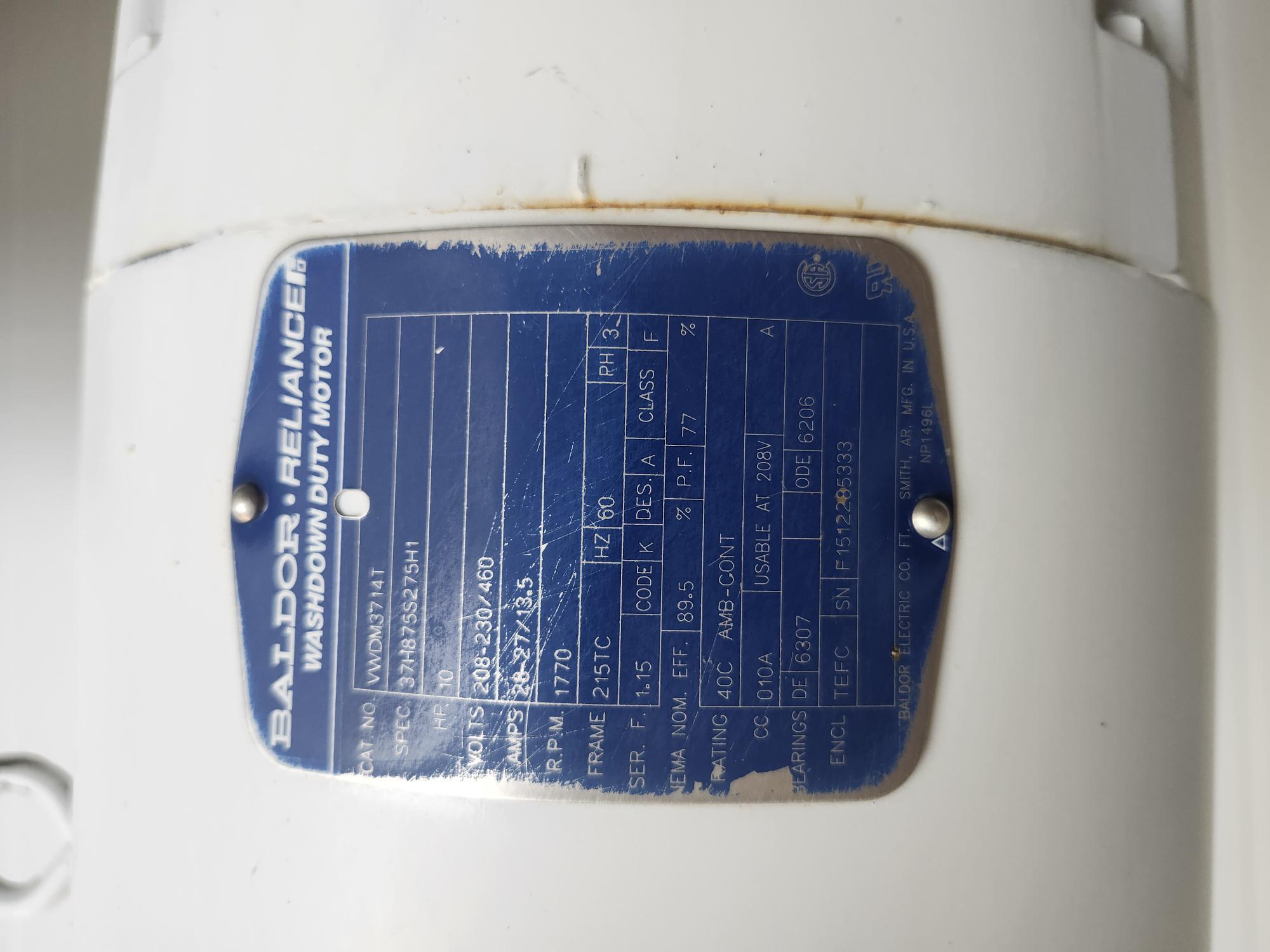 Used 2016 ADMIX Rotosolver 112RS133 High Shear Mixer