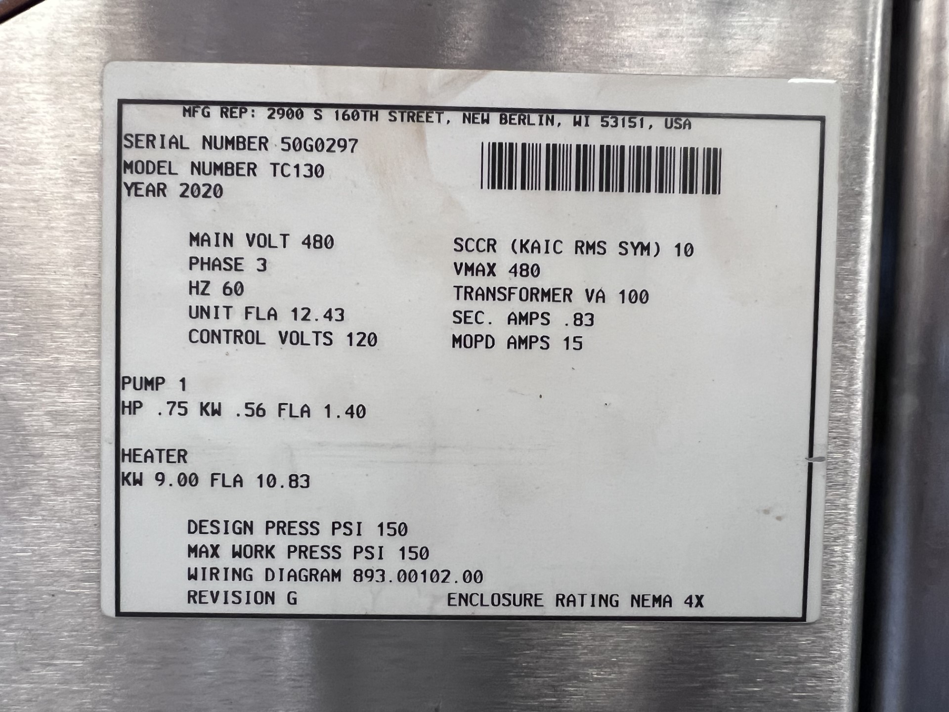 Refurbished STERLCO TC130