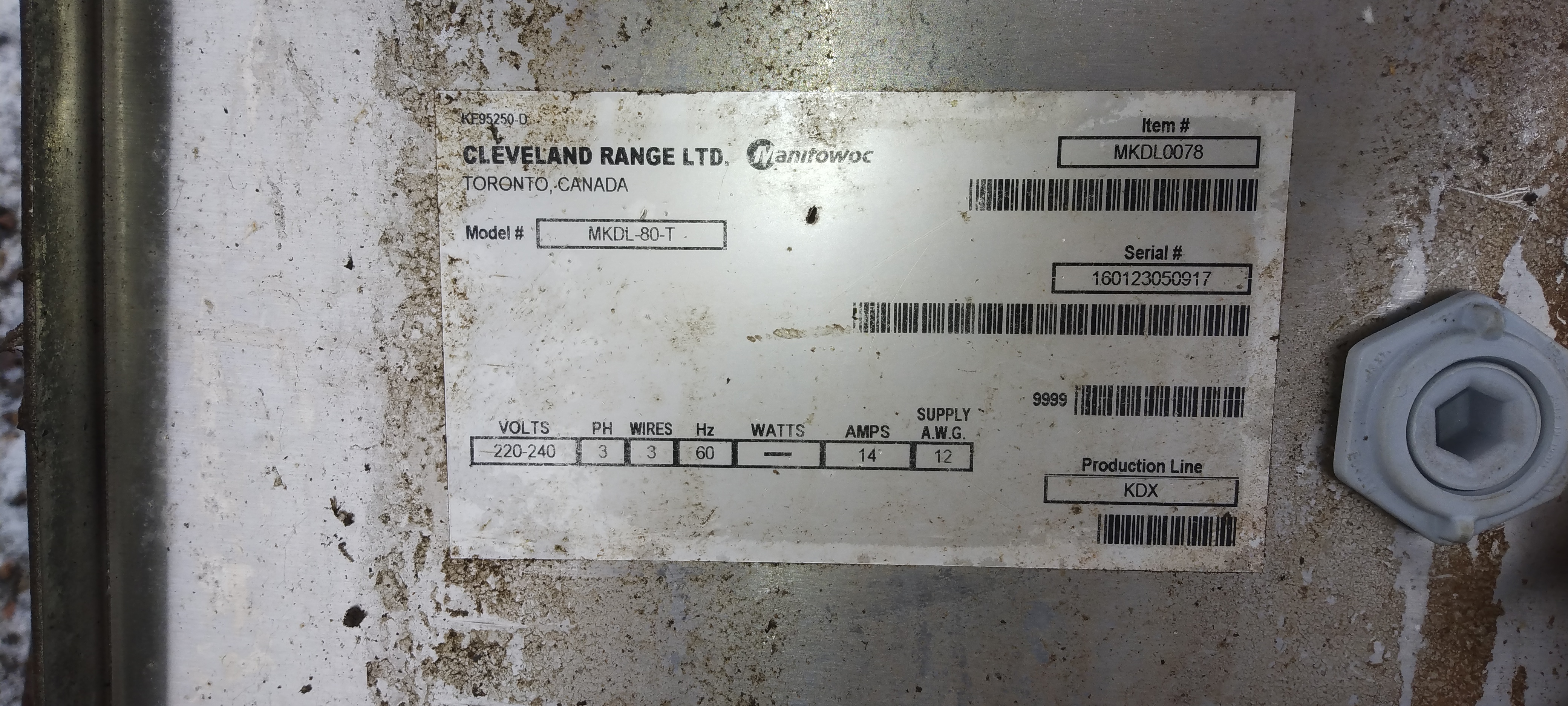 Refurbished 80 GALLON STEAM HEATED KETTLE