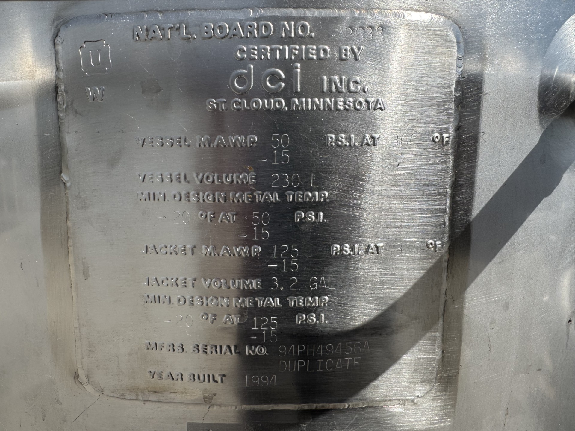 Refurbished 230 LITERS REACTOR TANK