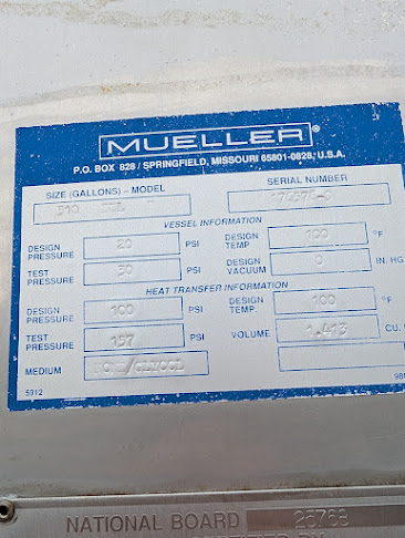 Refurbished 310 Barrel (10,000 Gal.) Jacketed Fermenter #PT-1744