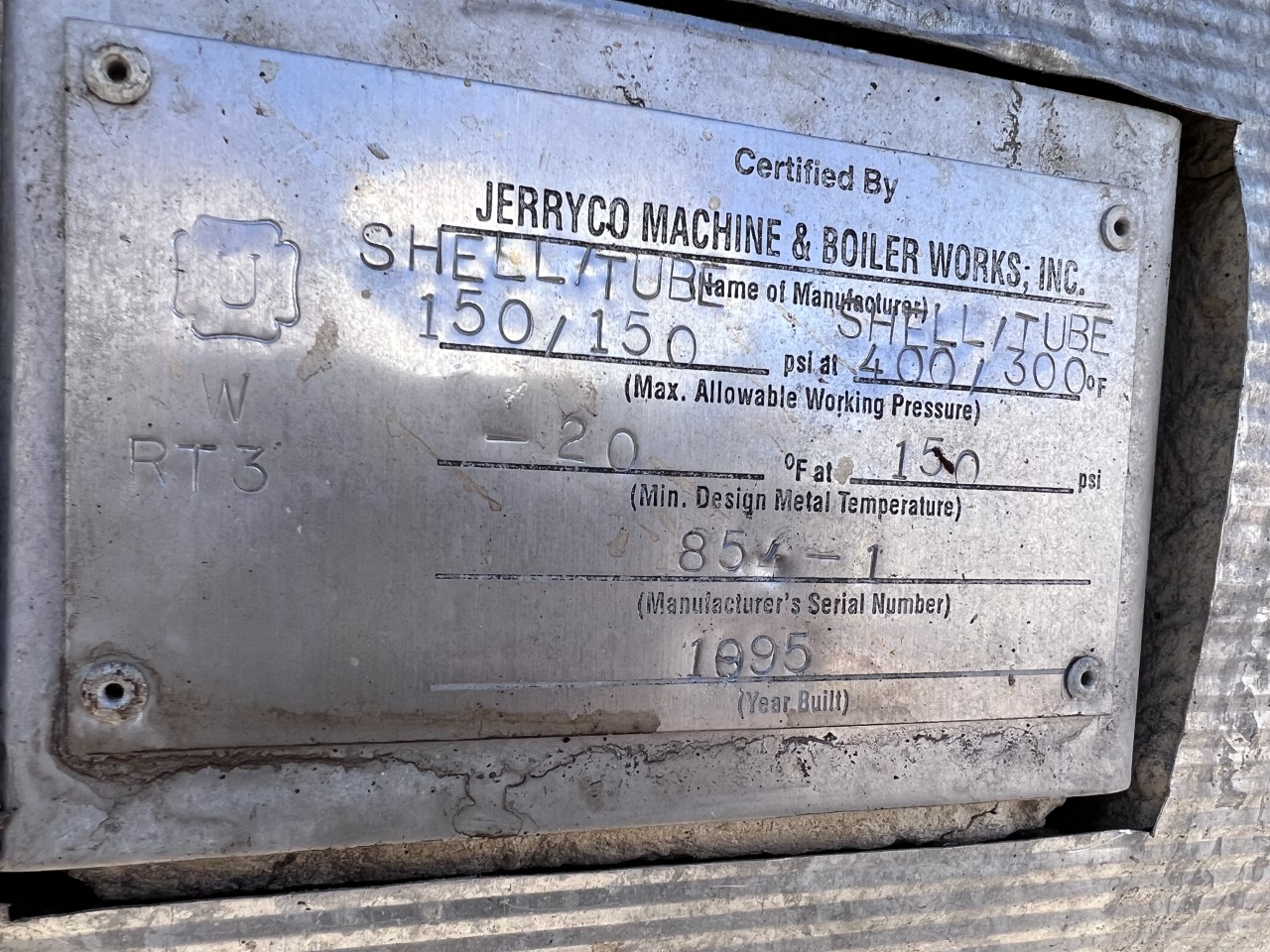 Refurbished JERICO MACHINE & BOILER