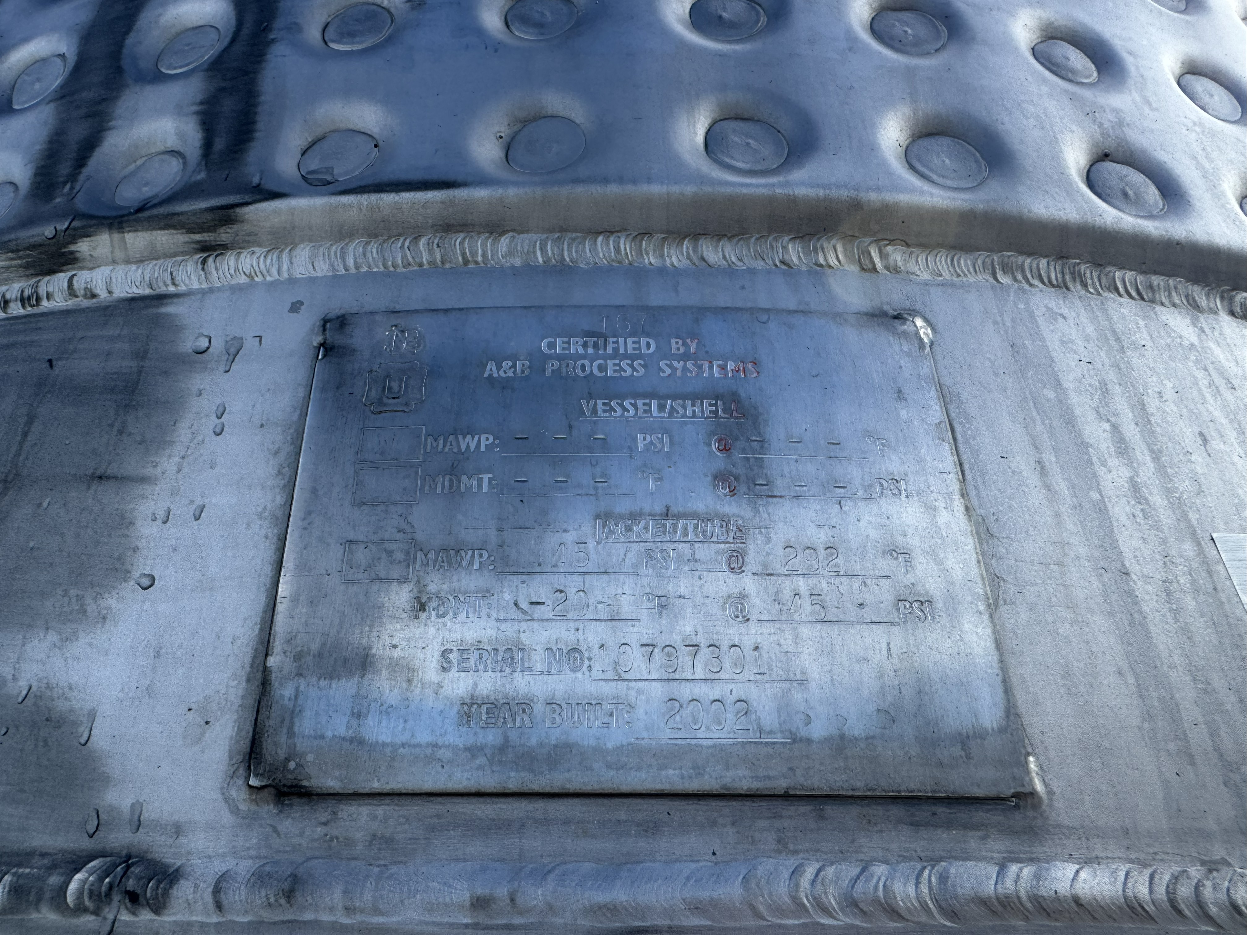 Refurbished 350 GALLON PROCESSOR TANK