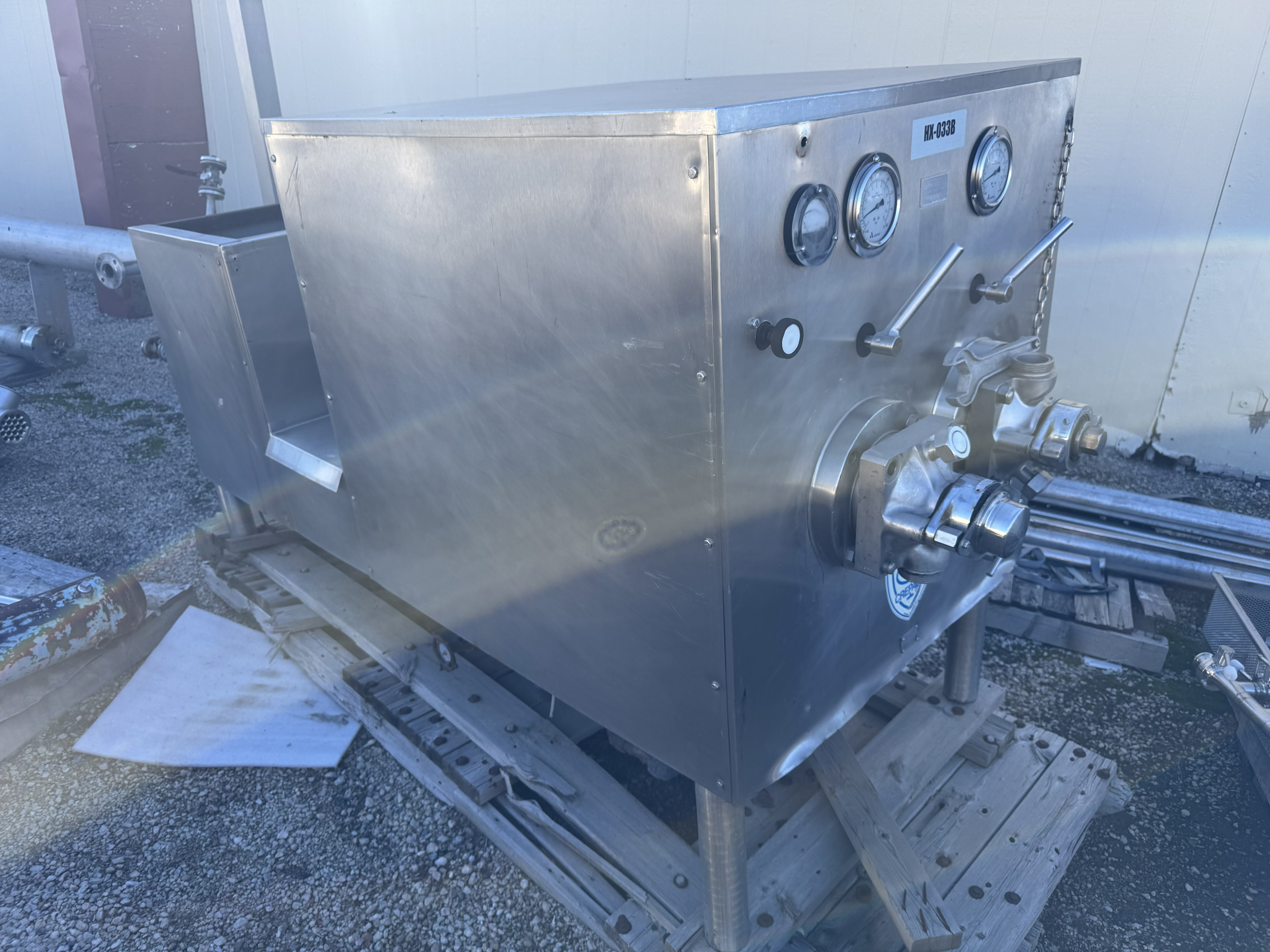 Used 11 SQ. FT. CREPACO SCRAPED -SURFACE HEAT EXCHANGER