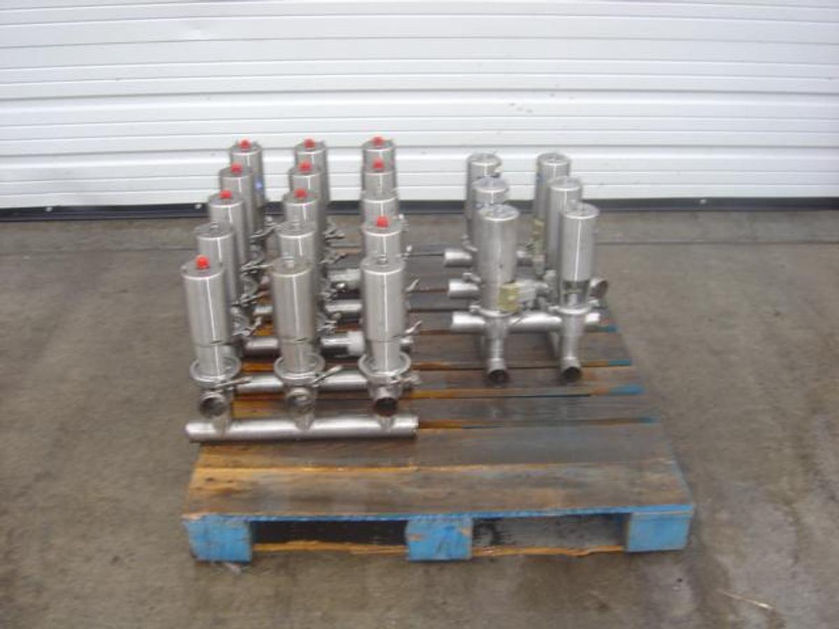 Used 3x2 CLUSTER OF 2" ALFA LAVAL SRC VALVES