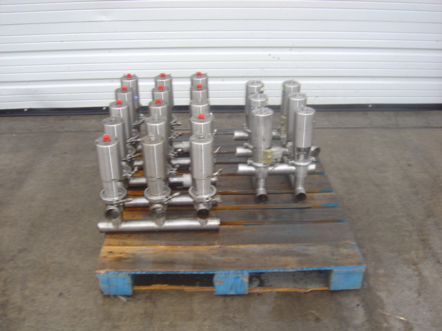 Used 3x2 CLUSTER OF 2" ALFA LAVAL SRC VALVES