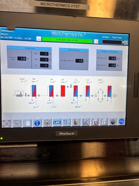 Used 2018 Microthermics UHT/HTST-60E (30kW) w/ Extended Hold Cabinet