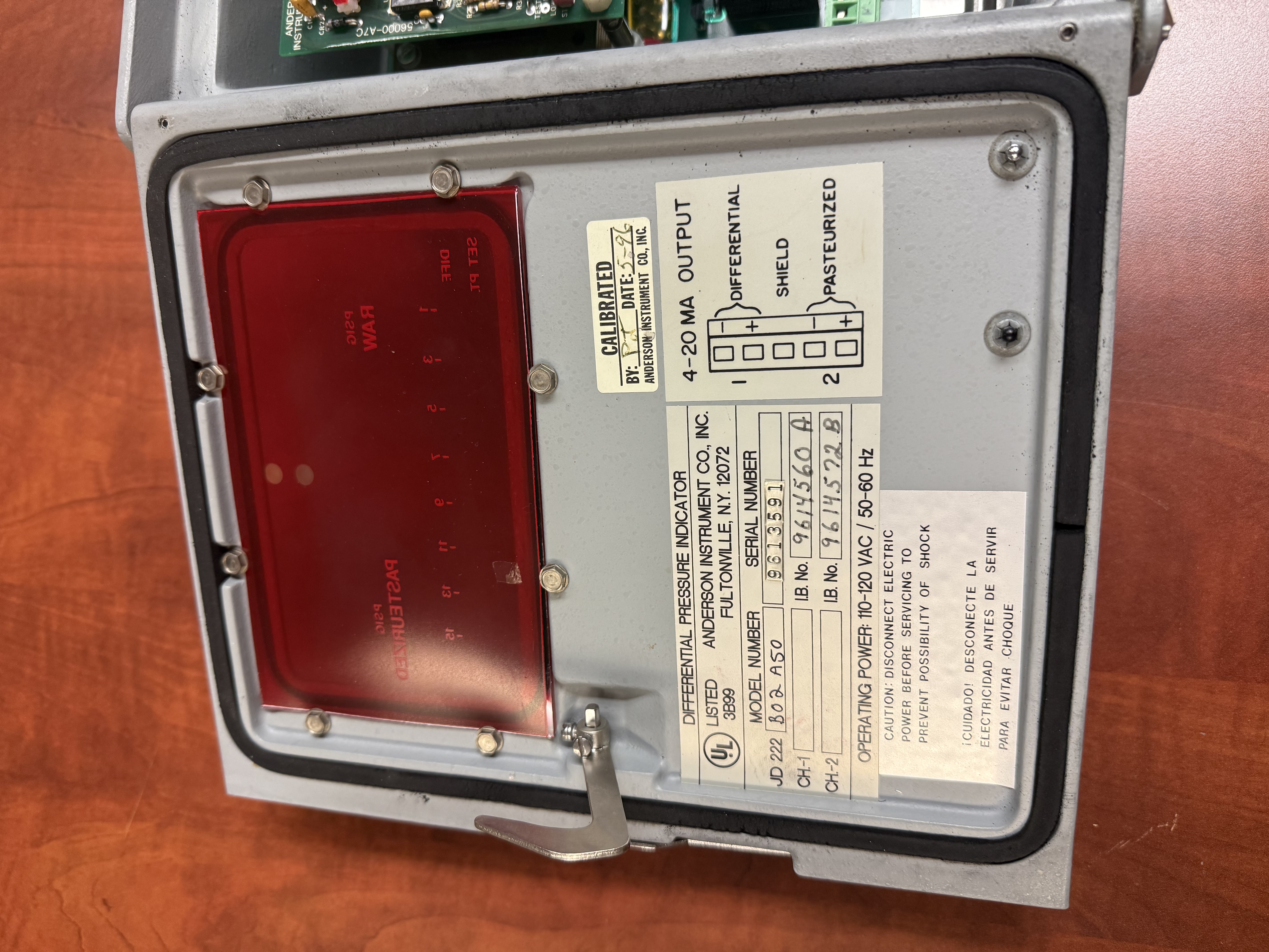 Used ANDERSON INSTRUMENT B02A50