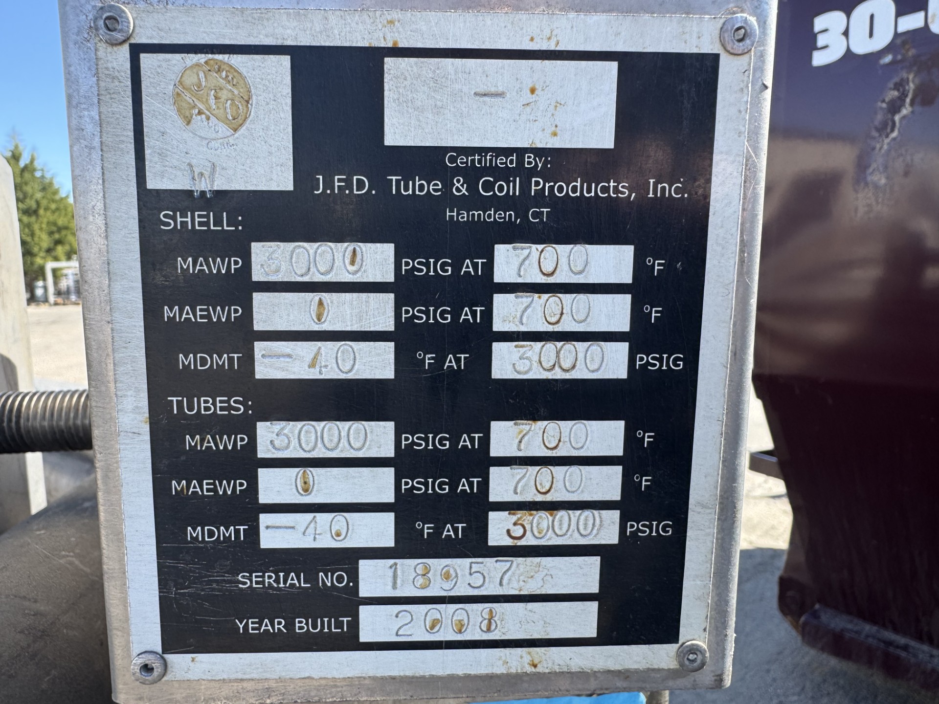 Refurbished SPIRAL TUBE HEAT EXCHANGER
