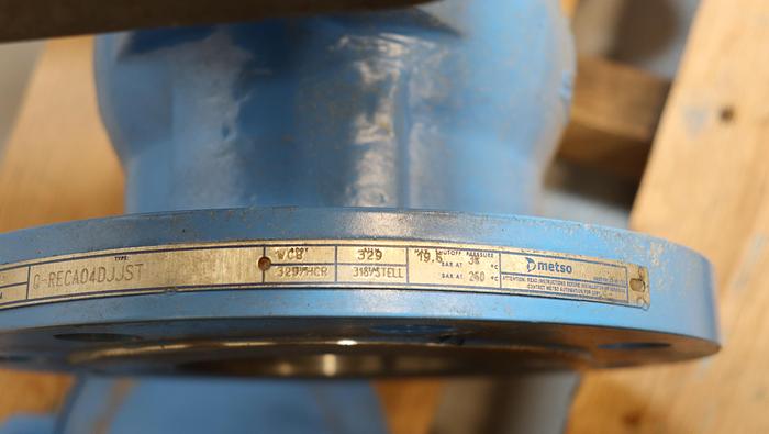 Used Metso Q-RECA04DJJST 4" Vee Ball Valve With Q-Trim Technology #44602