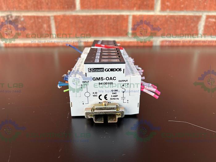 Used Lot of 9 - Crouzet Gordos GMS-OAC 84130105 Solid State Relay w/ GMS-ODC 84130104