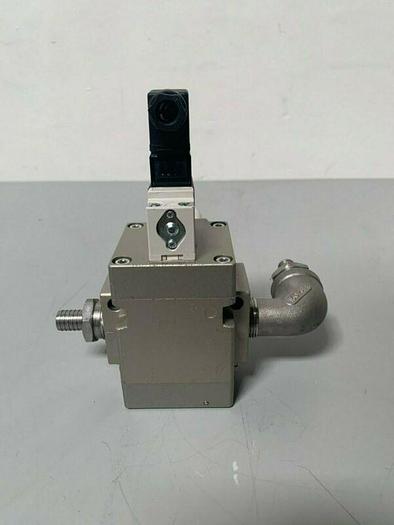 Used SMC VG342-5DZ-06NA 3 Port Poppet Tyle Valve w/ SMC V0307-5DZ1-X84 Solenoid Valve