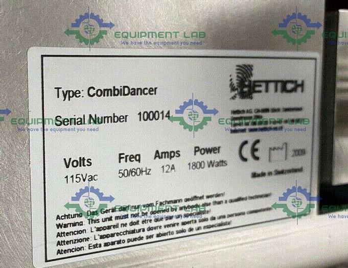 Used Hettich CombiDancer Infra-Red Vortex-Evaporator PC 3003 Vario Vacuum Pump