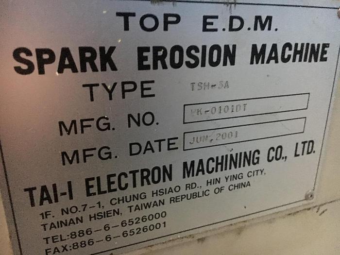 Used 2001 TOP EDM TSH-3A Hole Drilling Machine