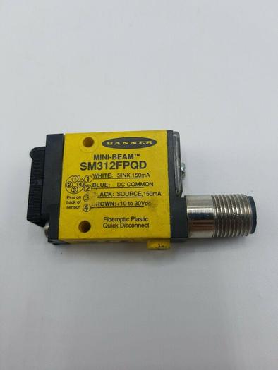 Used Banner Fiber Optic Sensor SM312FPQD