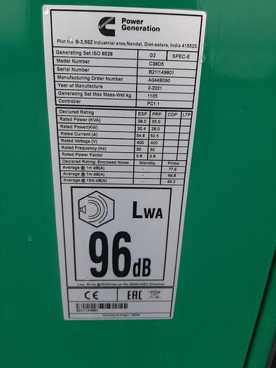 Used C38D5 Cummins Generator *Demo Model*
