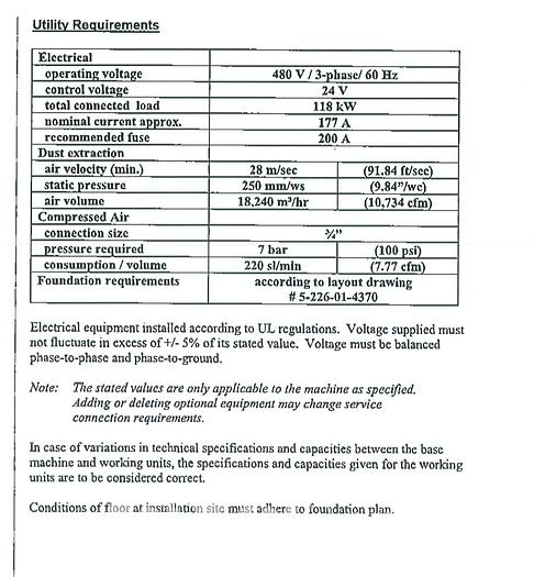Used 2007 Homag Optimat FPL 226/7 Double End Tenoner