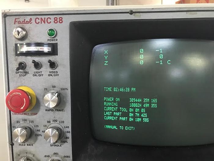 Used 1990 FADAL VMC 4020 with 4th Axis - Video