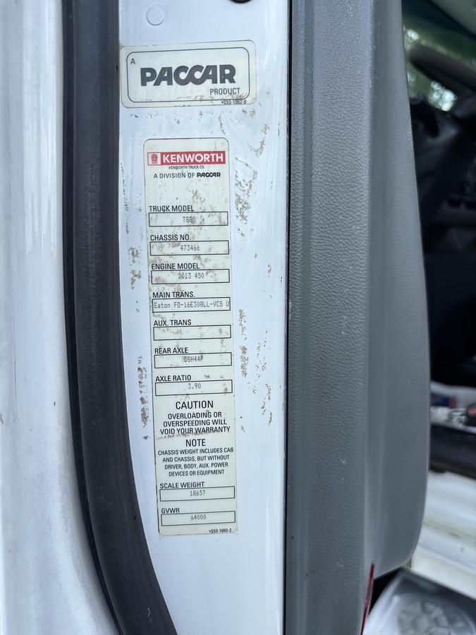 Used 2015 Kenworth T880 Tri-Axle Cab & Chassis Truck #5780