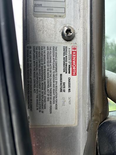 Used 2013 Kenworth T800 Tri-Axle Dump Truck