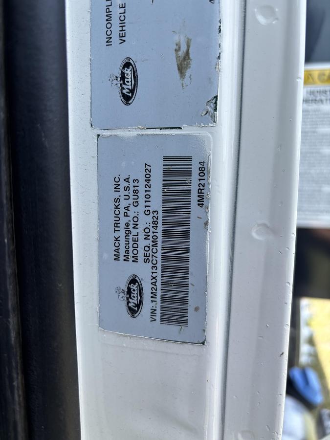 Used 2012 Mack GU813 Tri-Axle Dump Truck #5772