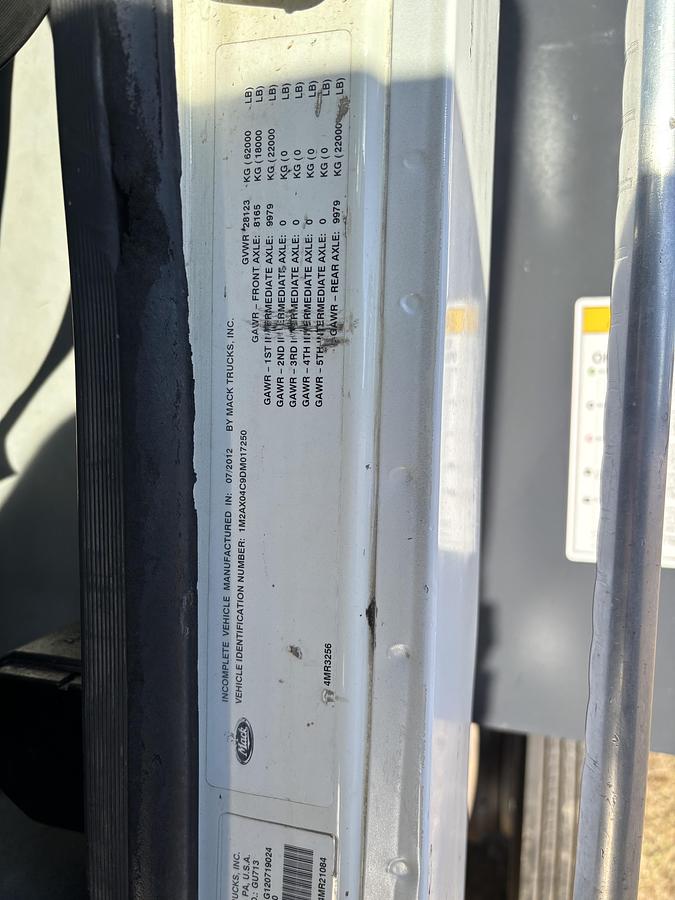 Used 2013 Mack GU713 Tri-Axle Dump Truck #5779