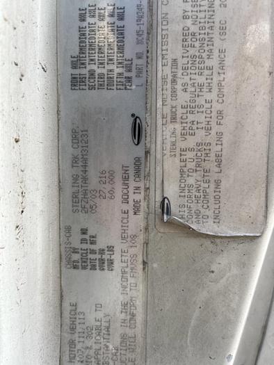 Used 2004 Sterling L7500 Tandem-Axle Dump Truck